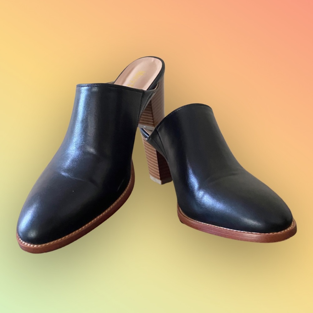 Maypie Black Mules Sz. | 8.5 | Like New